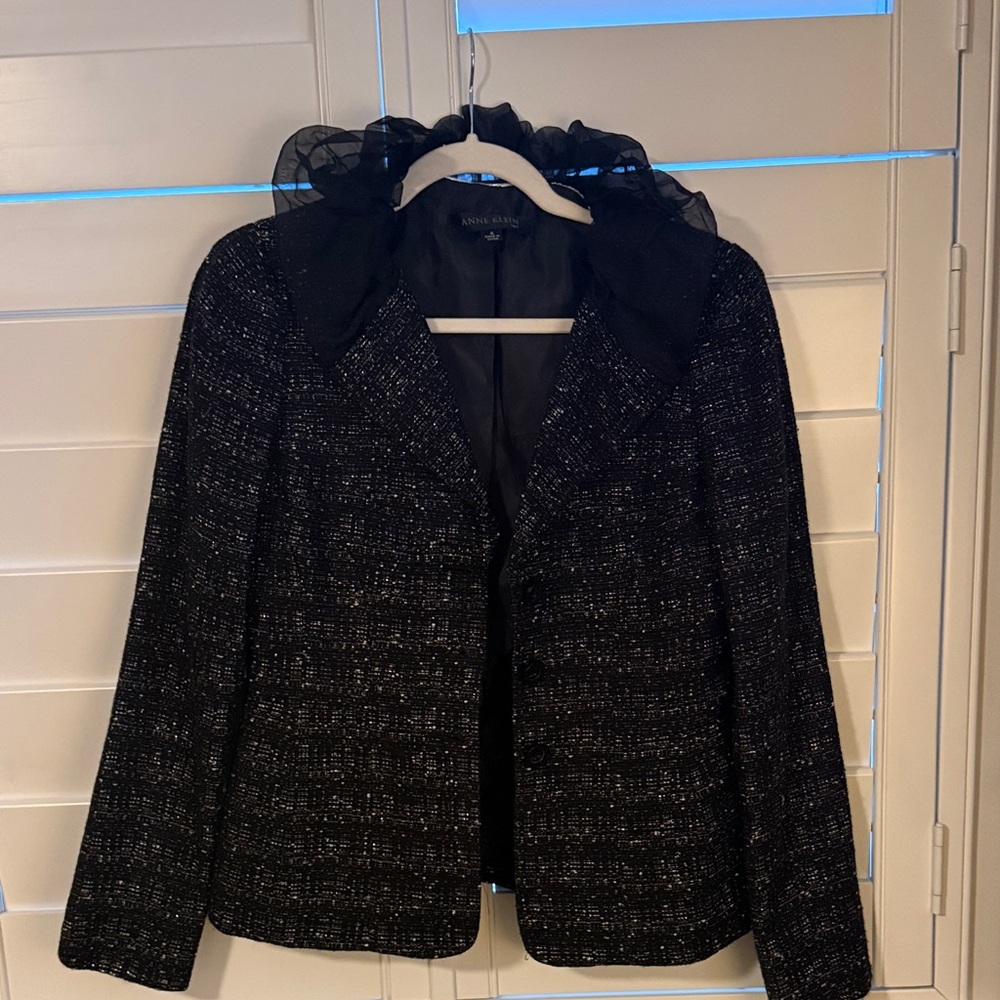 Anne Klein Black Tweed Women's Blazer